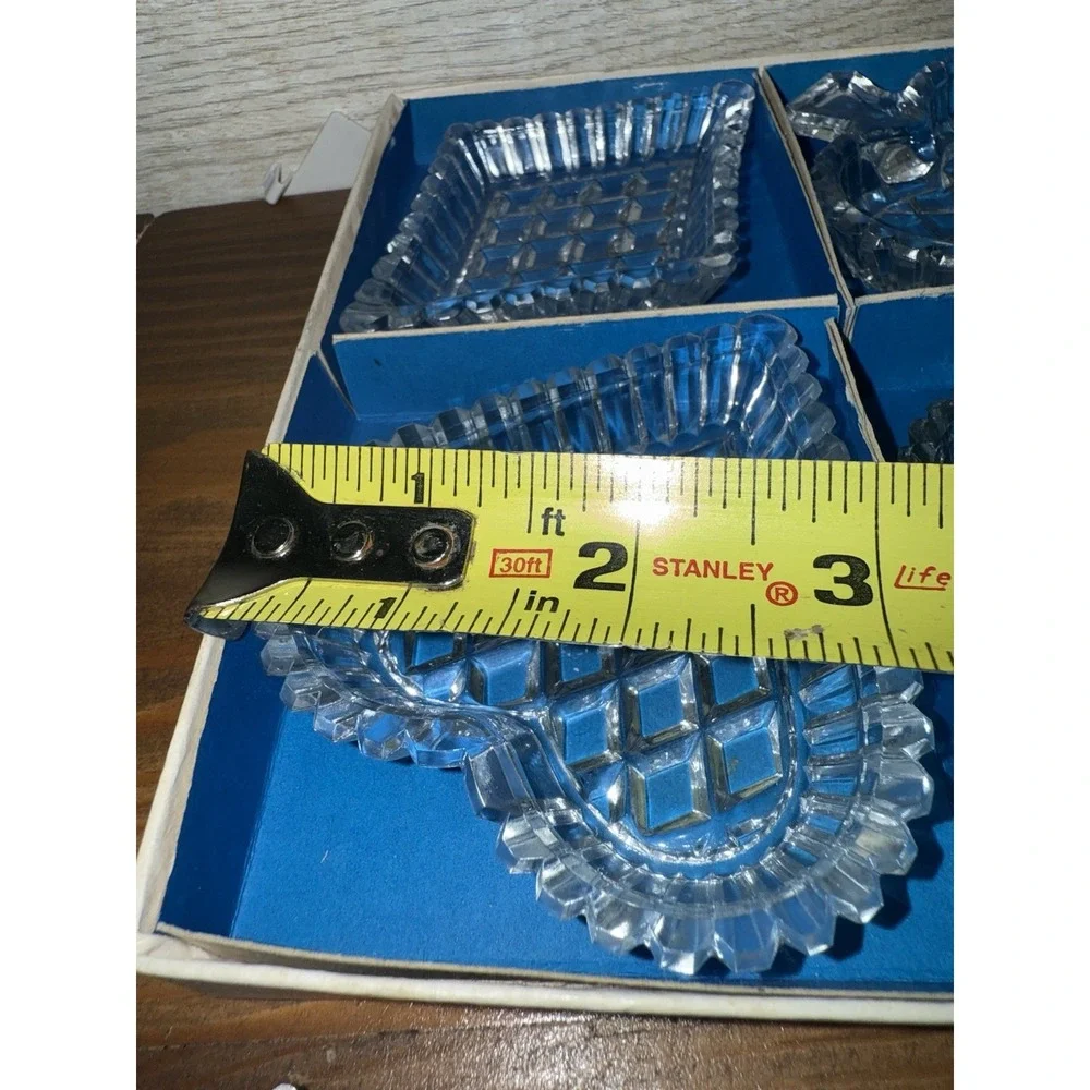 Antique BOHEMIA Glass SALTS Cards SPADE Heart DIAMOND Club‎ CZECHOSLOVAKIA